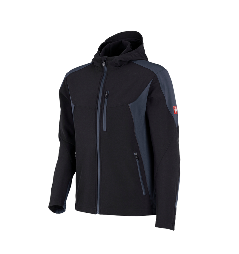 Joiners / Carpenters: Softshell jacket e.s.vision + black/pacific 2