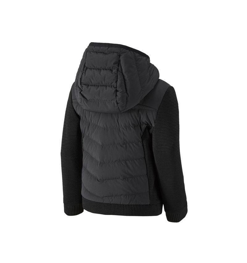 Jackets: Hybrid hooded knitted jacket e.s.motion ten,child. + black 2