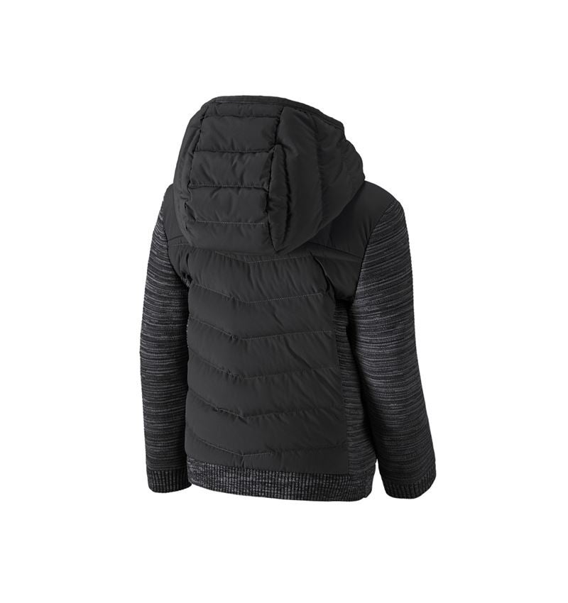 Jackets: Hybrid hooded knitted jacket e.s.motion ten,child. + oxidblack melange 2