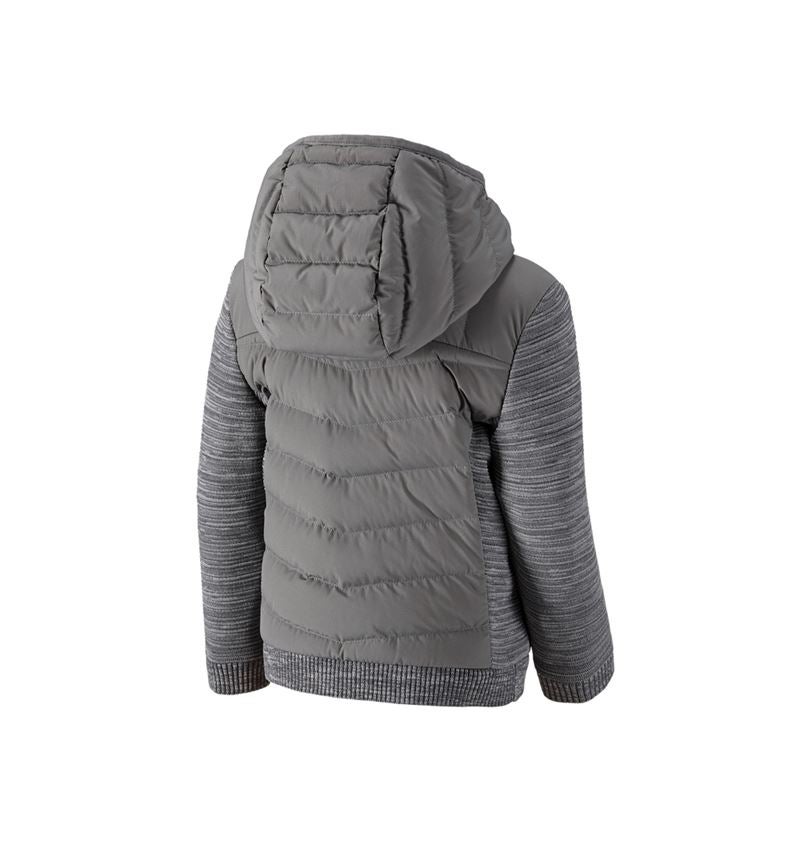 Jackets: Hybrid hooded knitted jacket e.s.motion ten,child. + granite melange 2
