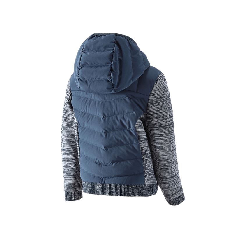 Jackets: Hybrid hooded knitted jacket e.s.motion ten,child. + slateblue melange 3