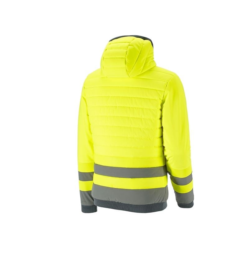 Work Jackets: High-vis reversible jacket e.s.motion ten + high-vis yellow/granite 3