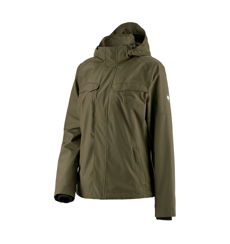 Work Jackets: Rain jacket e.s.concrete, ladies' + mudgreen 2