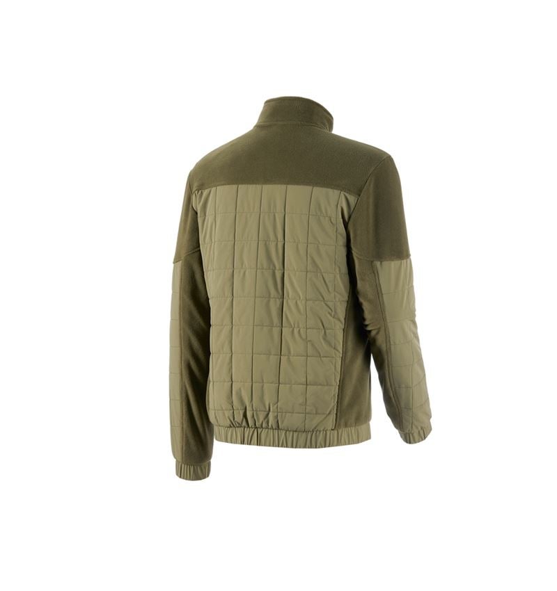 Work Jackets: Hybrid fleece jacket e.s.concrete + mudgreen/stipagreen 3