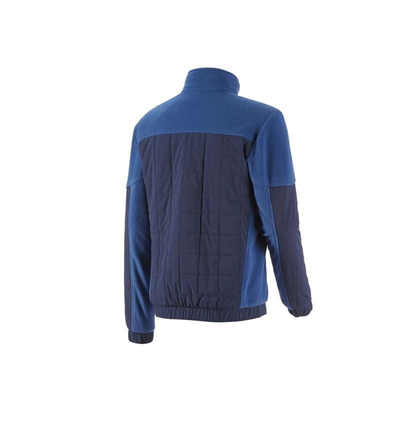 Work Jackets: Hybrid fleece jacket e.s.concrete + alkaliblue/deepblue 4