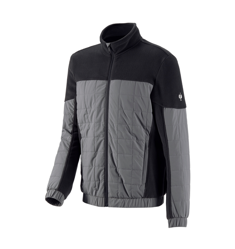 Work Jackets: Hybrid fleece jacket e.s.concrete + black/basaltgrey 2