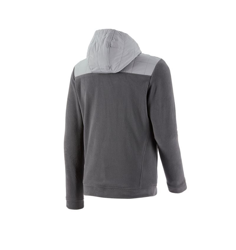 Work Jackets: Hybrid fleece hoody jacket e.s.concrete + anthracite/pearlgrey 3