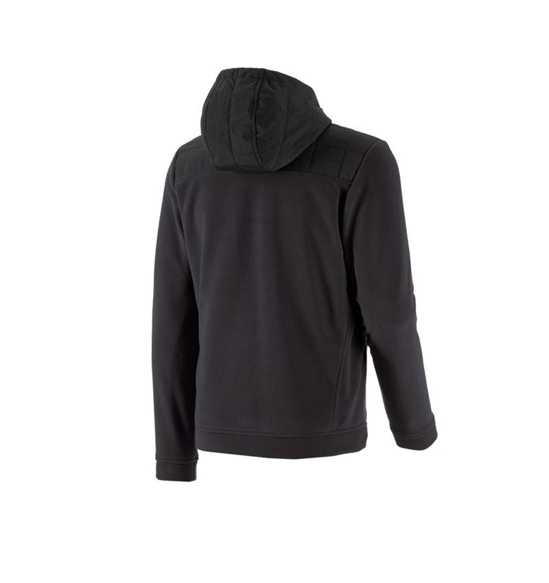 Work Jackets: Hybrid fleece hoody e.s.concrete + black 3