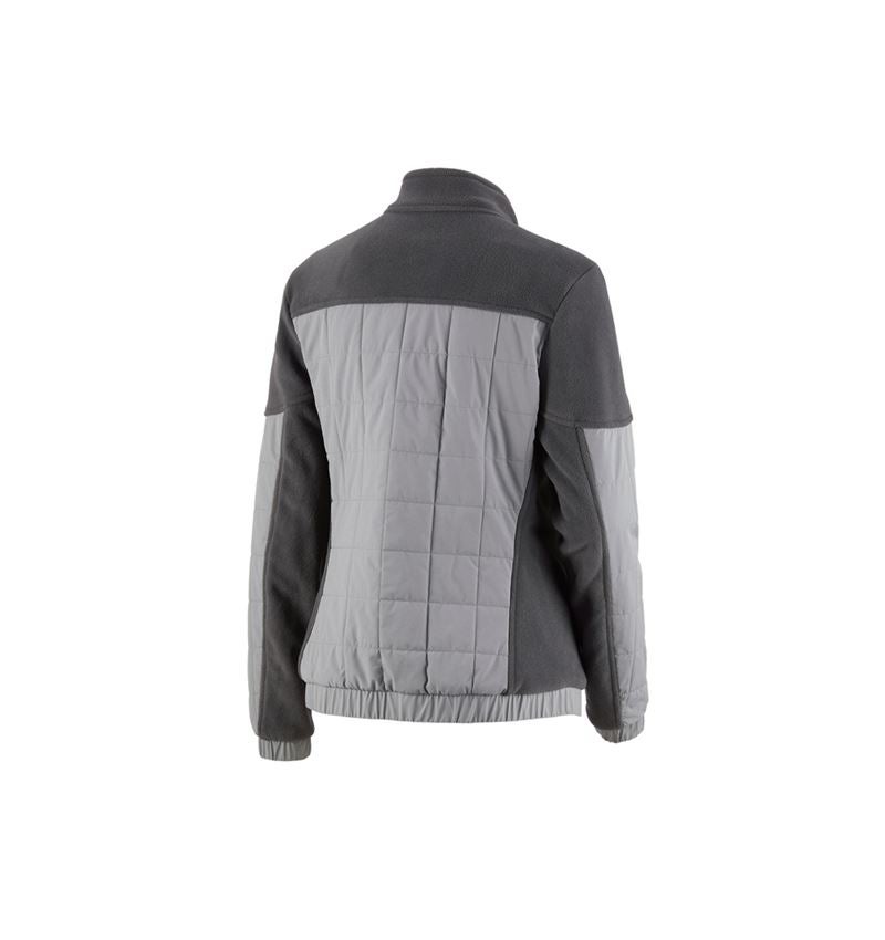 Work Jackets: Hybrid fleece jacket e.s.concrete, ladies' + anthracite/pearlgrey 3