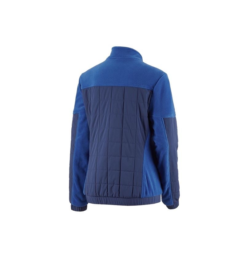 Work Jackets: Hybrid fleece jacket e.s.concrete, ladies' + alkaliblue/deepblue 4