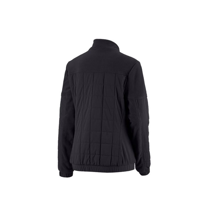 Work Jackets: Hybrid fleece jacket e.s.concrete, ladies' + black 3