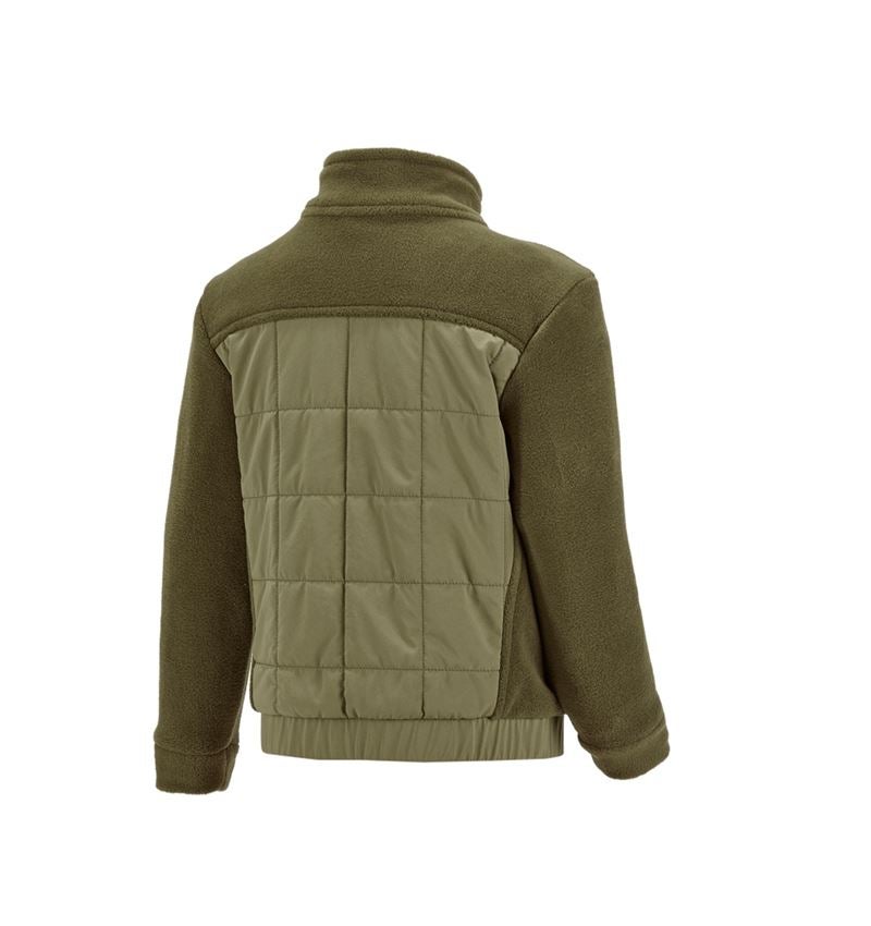 Jackets: Hybrid fleece jacket e.s.concrete, children's + mudgreen/stipagreen 3