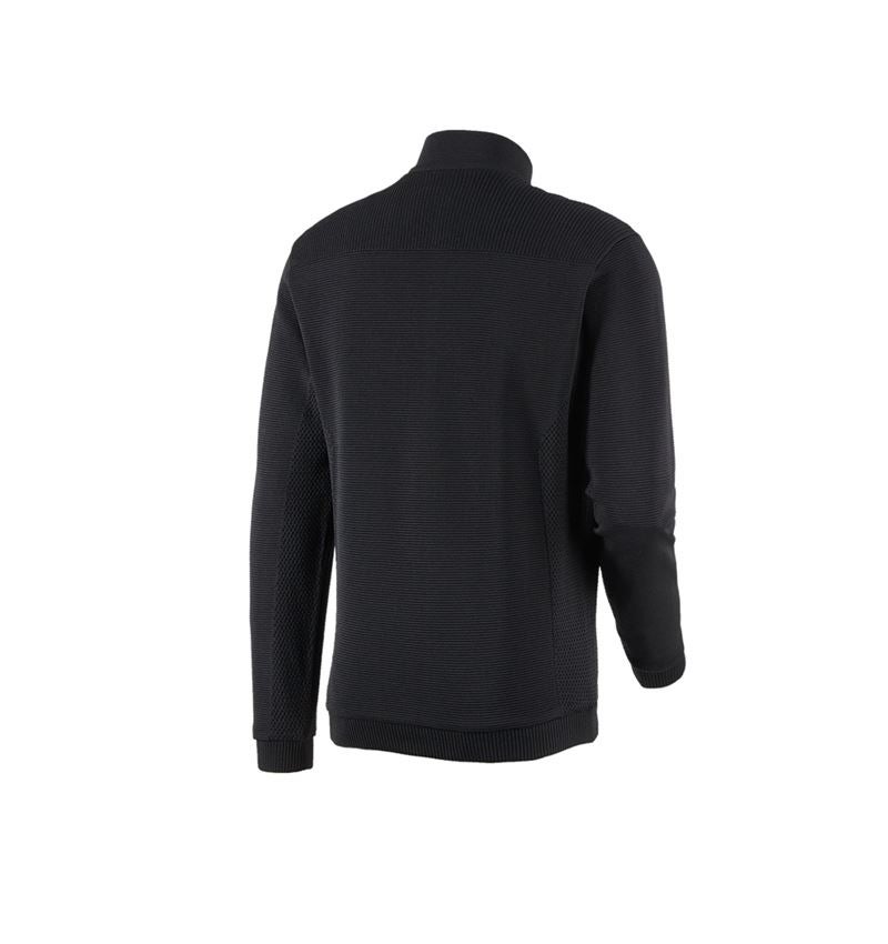 Work Jackets: Knitted jacket e.s.motion ten + black 4