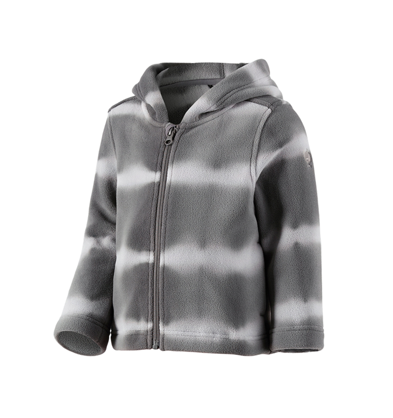 Jackets: Fleece hoody jacket tie-dye e.s.motion ten, child. + granite/opalgrey 2