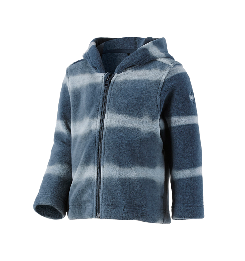 Jackets: Fleece hoody jacket tie-dye e.s.motion ten, child. + slateblue/smokeblue 2