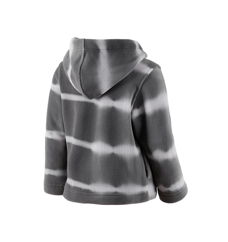 Jackets: Fleece hoody jacket tie-dye e.s.motion ten, child. + granite/opalgrey 3
