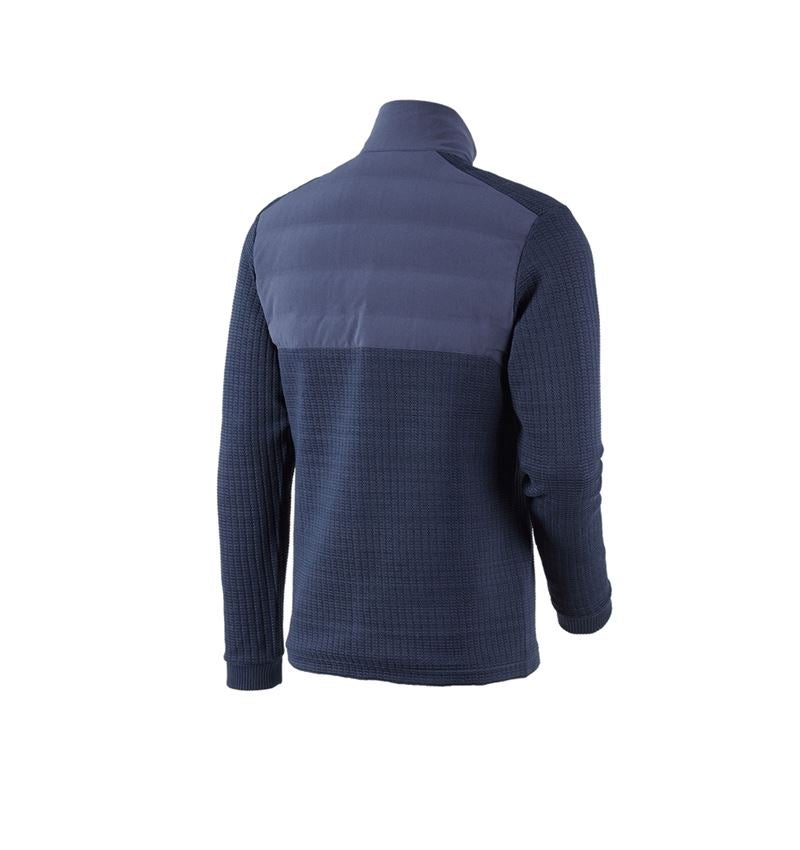 Work Jackets: Hybrid knitted jacket e.s.trail + deepblue/white 4