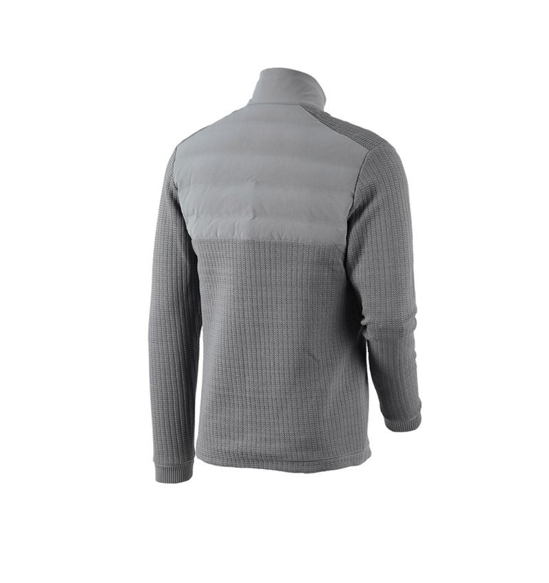Vestes de travail: Veste en tricot hybride e.s.trail + gris basalte/jaune acide 3
