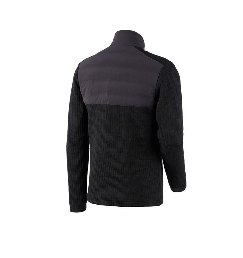 Vestes de travail: Veste en tricot hybride e.s.trail + noir/jaune acide 4