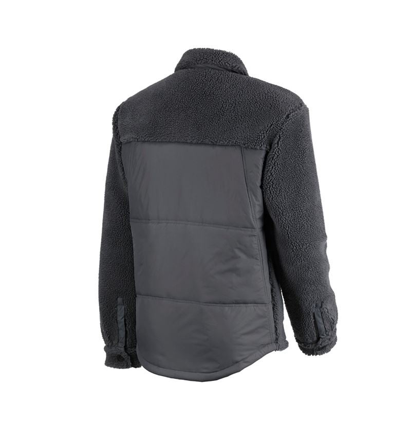 Work Jackets: Faux fur jacket e.s.iconic + carbongrey 9