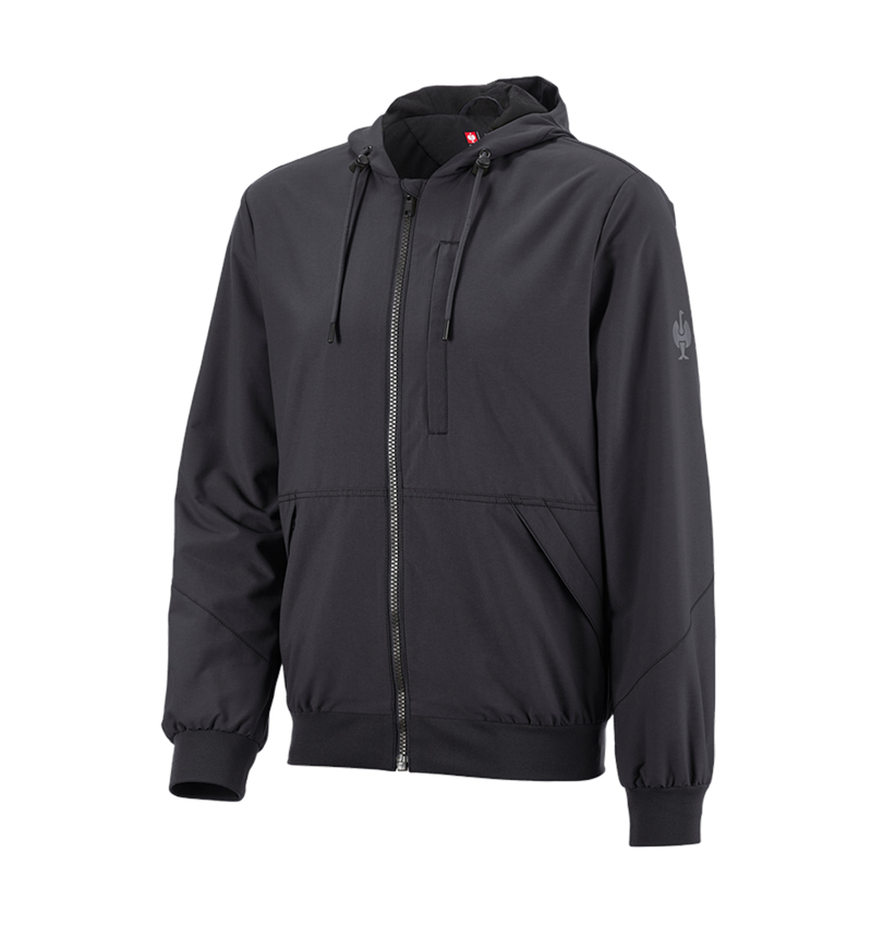 Work Jackets: Hooded jacket e.s.iconic + black 4