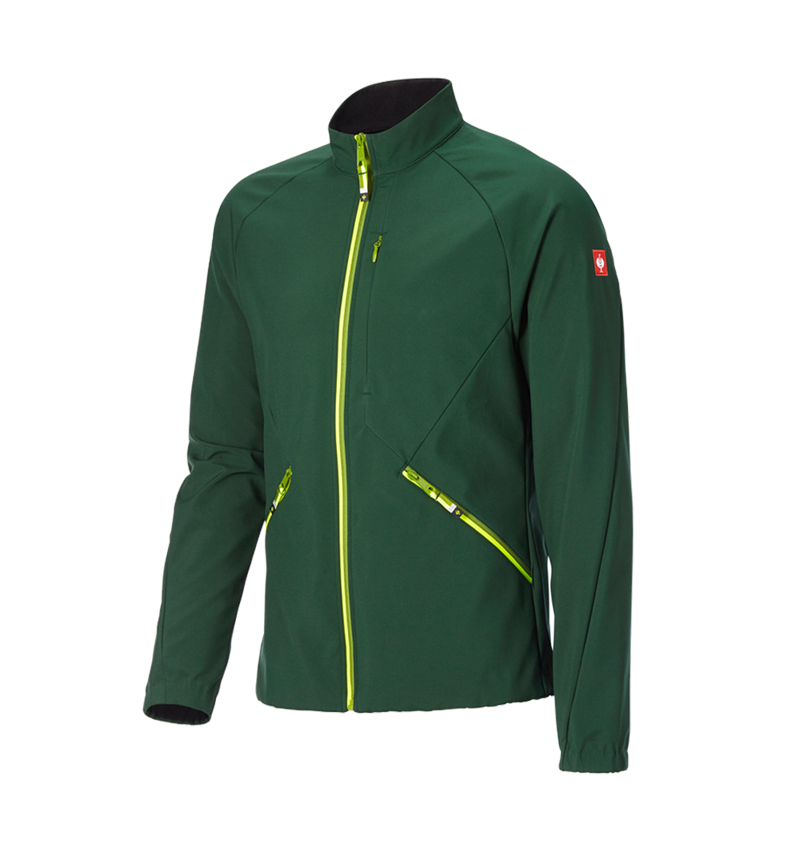 Work Jackets: Softshell jacket e.s.ambition + green/high-vis yellow 7