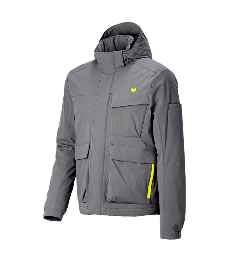 Clothing: Winter jacket e.s.trail + basaltgrey/acid yellow 5