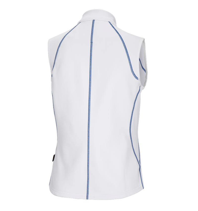 Work Body Warmer: Funct. bodyw. thermo stretch e.s.motion 2020,lad. + white/gentianblue 4