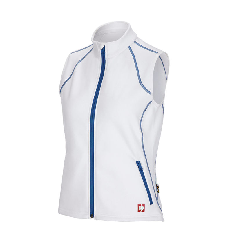 Work Body Warmer: Funct. bodyw. thermo stretch e.s.motion 2020,lad. + white/gentianblue 3