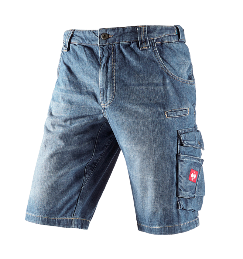Pantalons de travail: e.s. Short worker en jeans + stonewashed 2