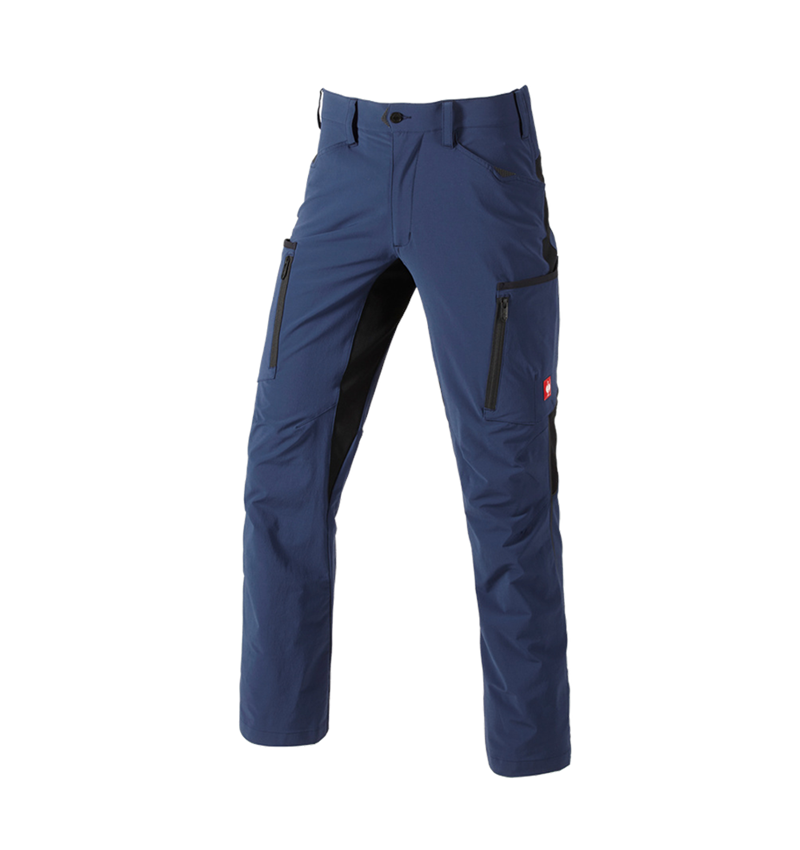 Pantalons de travail: Pantalon Cargo e.s.vision stretch, hommes + bleu profond 2