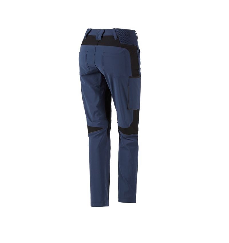 Work Trousers: Cargo trousers e.s.vision stretch, ladies' + deepblue 2