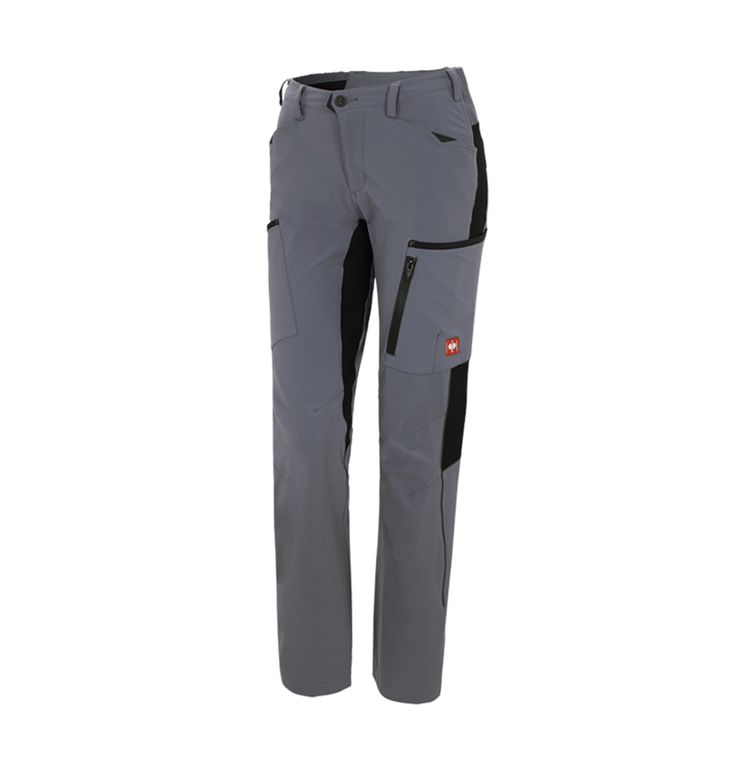 Work Trousers: Cargo trousers e.s.vision stretch, ladies' + grey/black 2
