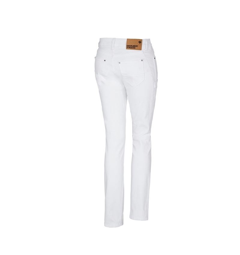 Pantalons de travail: e.s. Jeans à 7 poches, femmes + blanc 5