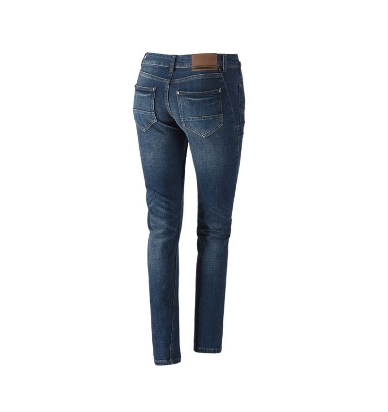 Pantalons de travail: e.s. Jeans à 7 poches, femmes + stonewashed 7