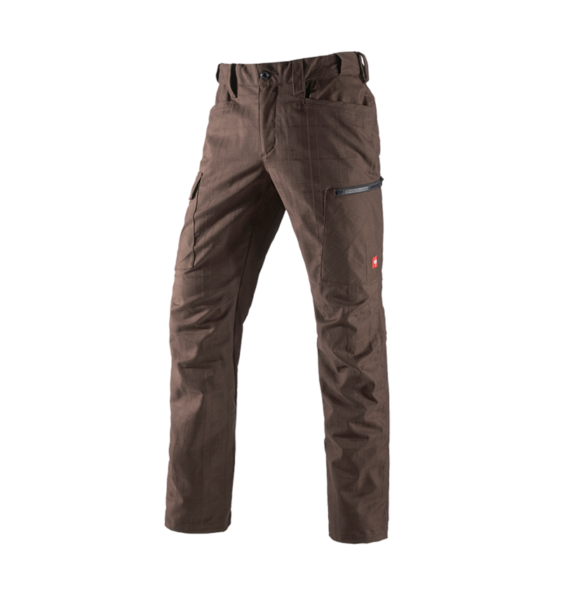 Hosen: e.s. Berufshose pocket, Herren + kastanie