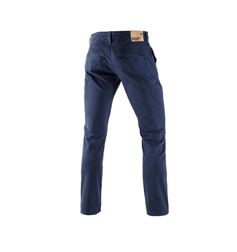 Pantalons de travail: e.s. Pantalon de travail Chino, hommes + bleu foncé 1