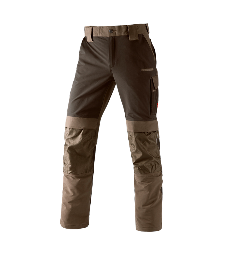 Pantalons de travail: Fonct. pantalon à taille élast. e.s.dynashield + noisette/marron 1