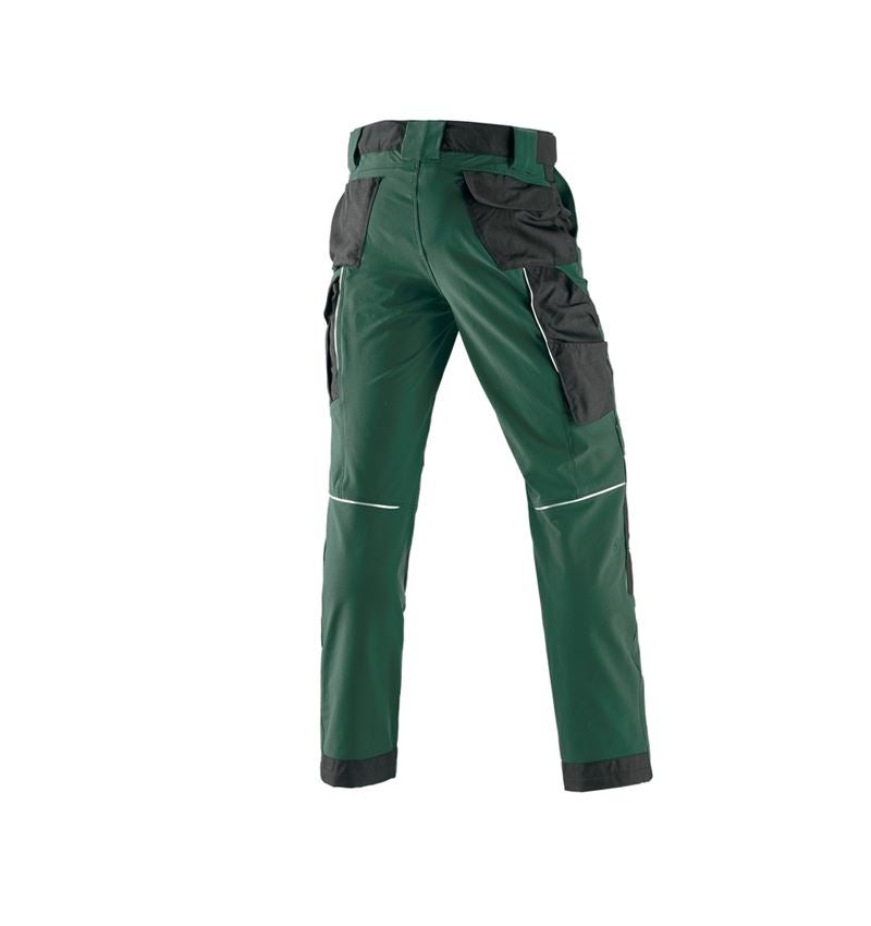 Joiners / Carpenters: Functional trousers e.s.dynashield + green/black 3