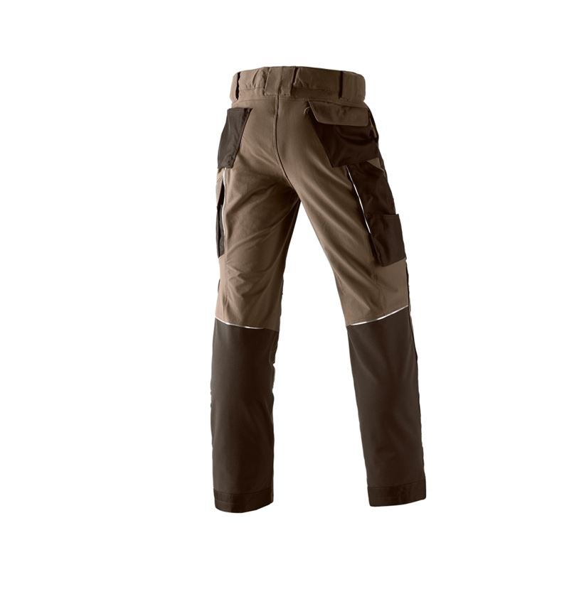 Menuisiers: Fonct. pantalon à taille élast. e.s.dynashield + noisette/marron 2