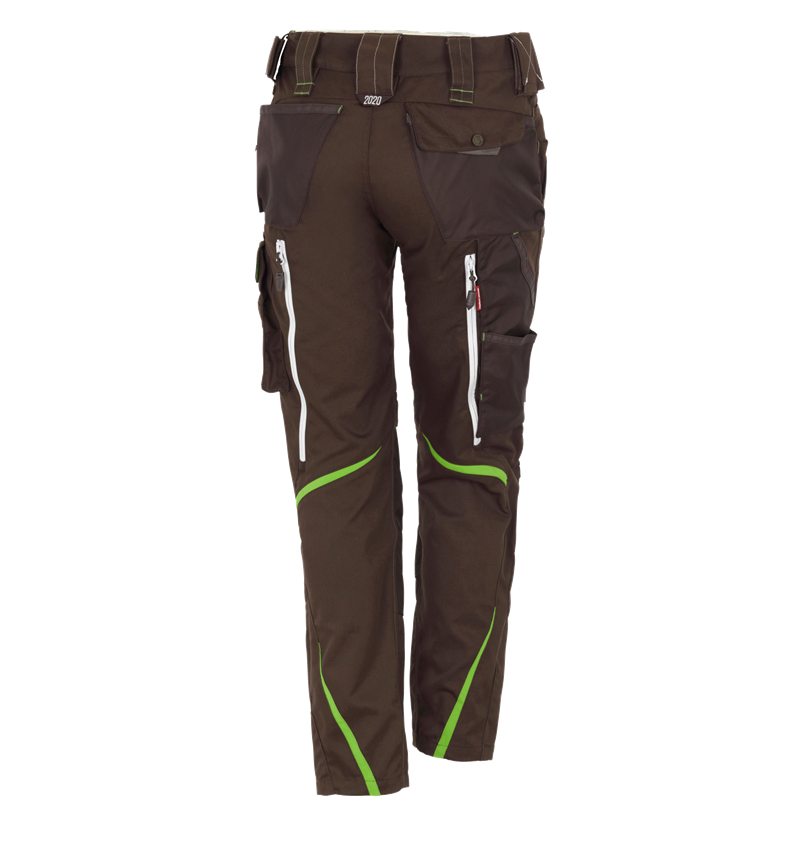 Work Trousers: Ladies' trousers e.s.motion 2020 winter + chestnut/seagreen 3