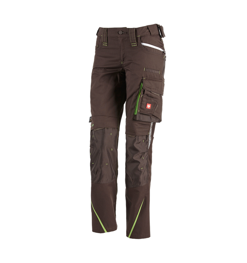Work Trousers: Ladies' trousers e.s.motion 2020 winter + chestnut/seagreen 2