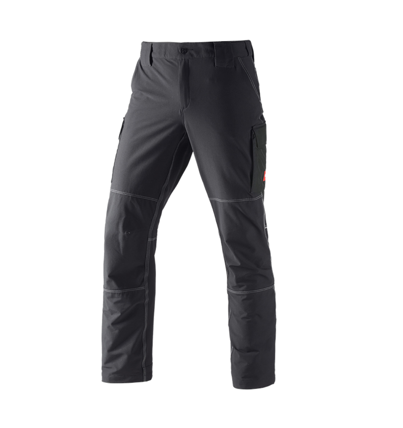 Froid: Fonctionnel pantalon cargo d’hiver e.s.dynashield + noir