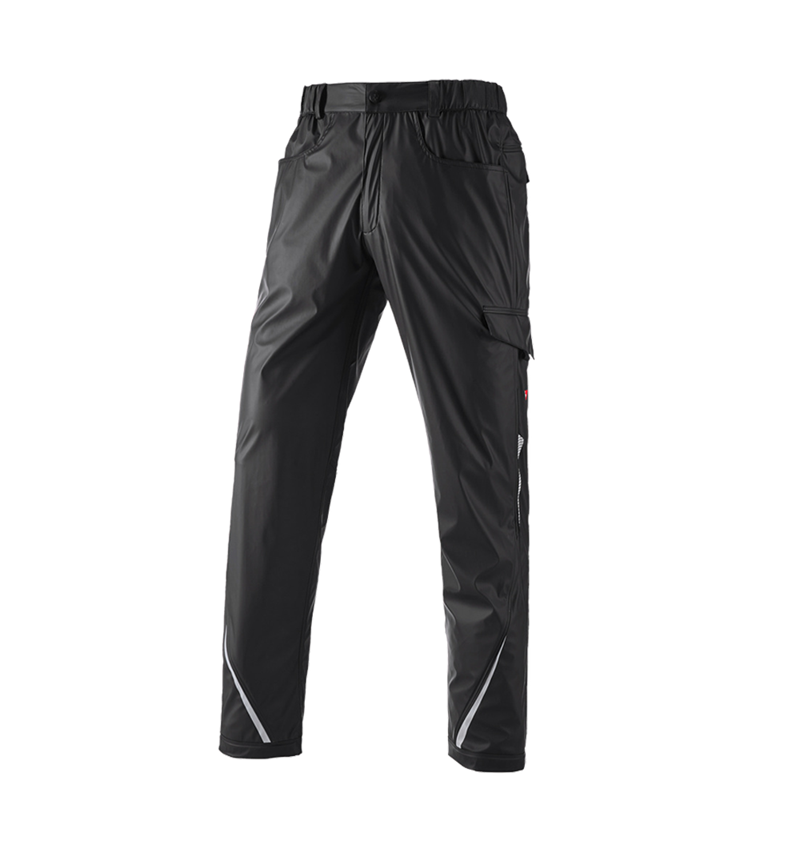 Pantalons de travail: Pantalon de pluie e.s.motion 2020 superflex + noir/platine 2