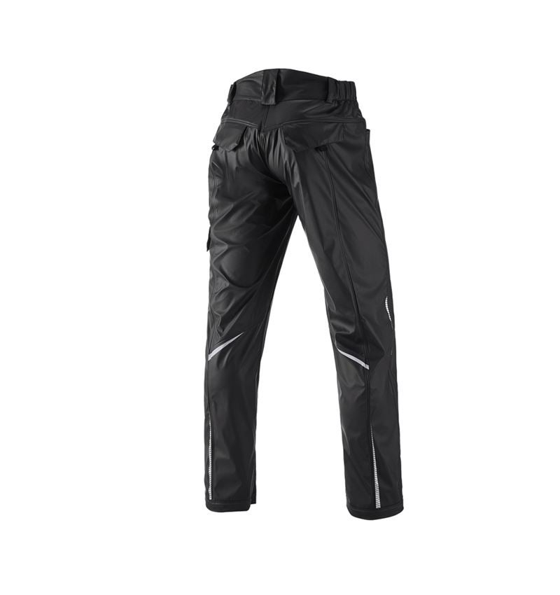 Work Trousers: Rain trousers e.s.motion 2020 superflex + black/platinum 3