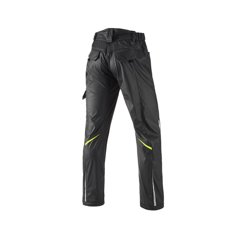 Pantalons de travail: Pantalon de pluie e.s.motion 2020 superflex + noir/jaune fluo/orange fluo 3