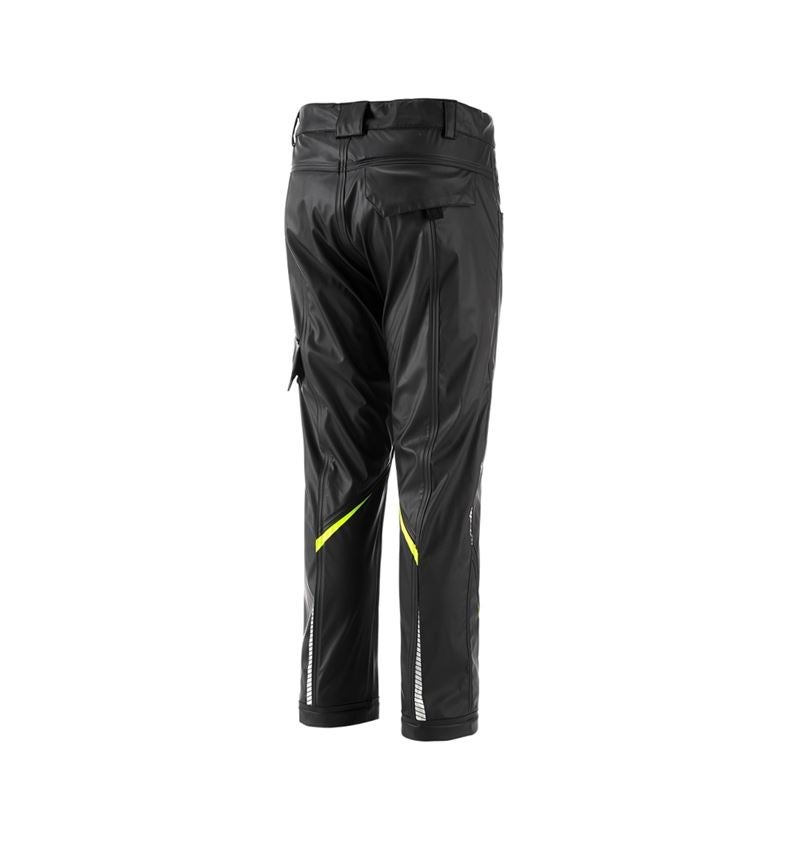 Pantalons: Pantalon pluie e.s.motion 2020 superflex, enfants + noir/jaune fluo/orange fluo 2