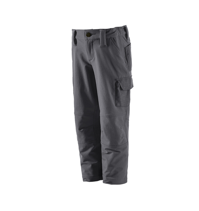 Trousers: Funct.cargo trousers e.s.dynashield solid,child. + anthracite 2