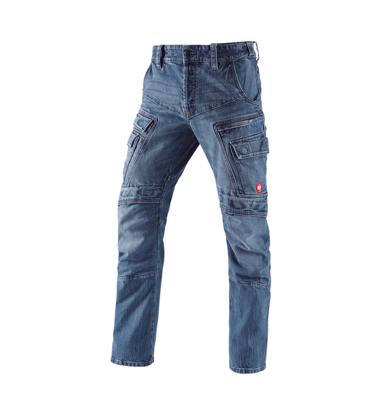 Pantalons de travail: e.s. Jeans de travail cargo POWERdenim + stonewashed 8