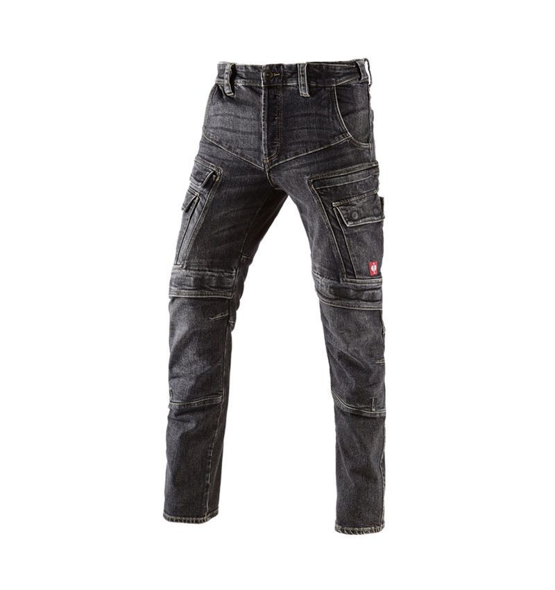 Hosen: e.s. Cargo Worker-Jeans POWERdenim + blackwashed 4